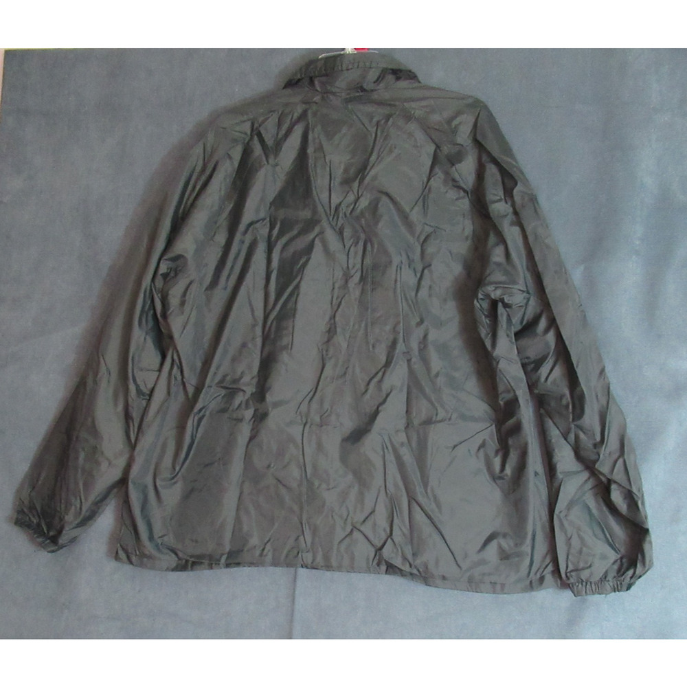 Vintage RadioShack Jacket Mens XL Black Nylon Windbreaker 90s Retro Made In USA - Picture 4 of 8